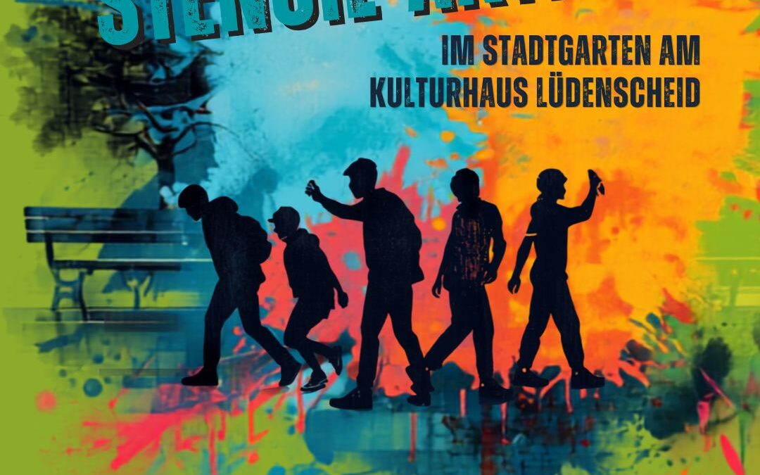 Graffiti-Stencil-Aktion im Stadtgarten